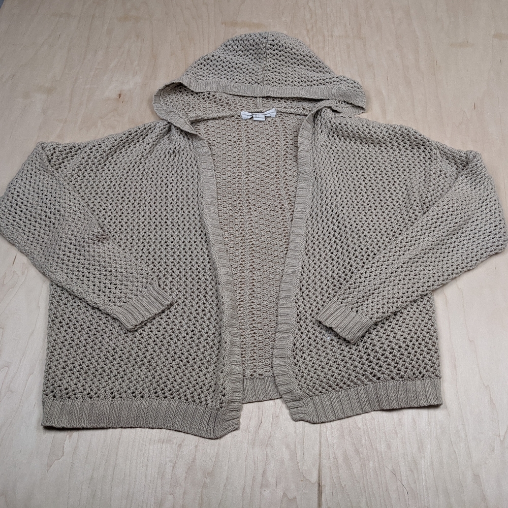 Forever 21, Open Knit, Open Front, hooded cardigan (L)